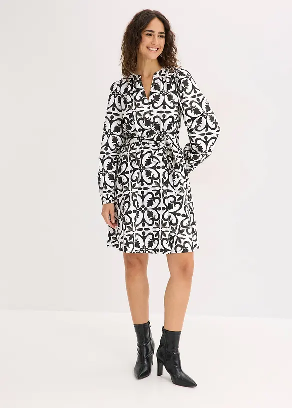 M&oslash;nstret kjole, bonprix