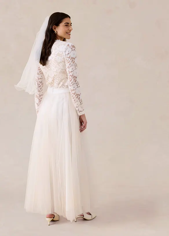 Maxiskj&oslash;rt i fin tyll, bonprix