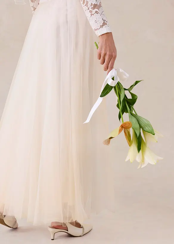 Maxiskj&oslash;rt i fin tyll, bonprix