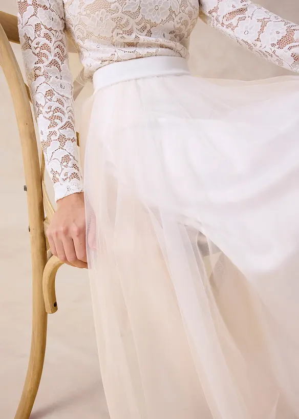 Maxiskj&oslash;rt i fin tyll, bonprix