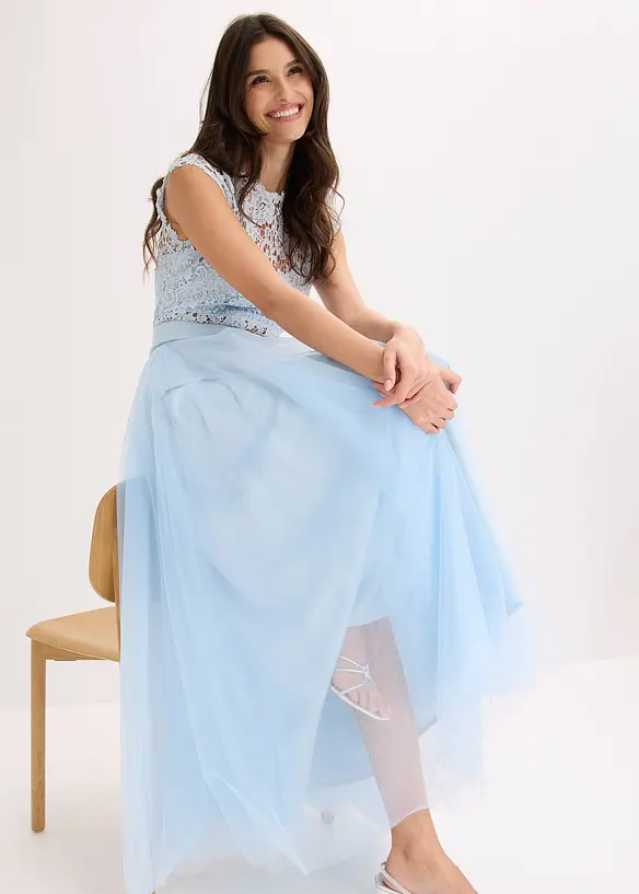 Maxiskj&oslash;rt i fin tyll, bonprix