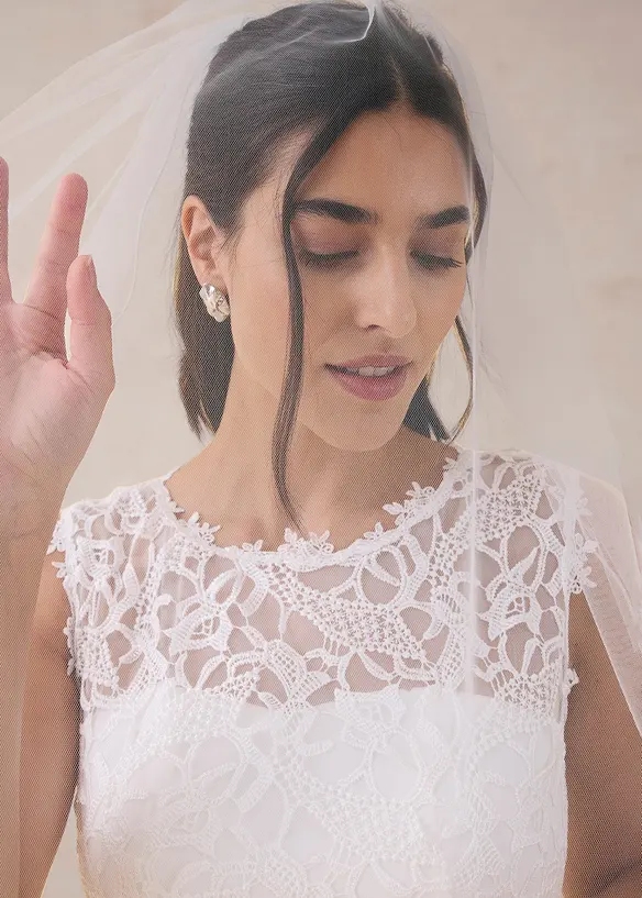 Selskapskjole med blonder, bonprix