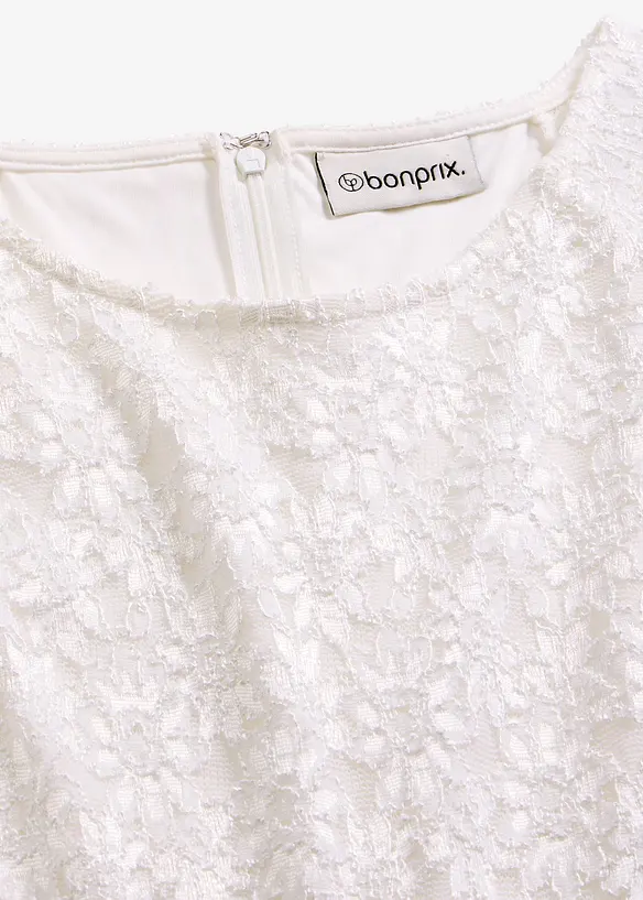 Jumpsuit i lett chiffon med blonder, bonprix