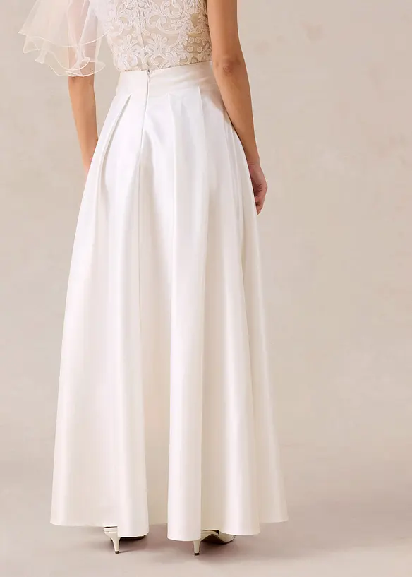 Maxiskj&oslash;rt i blank sateng, bonprix