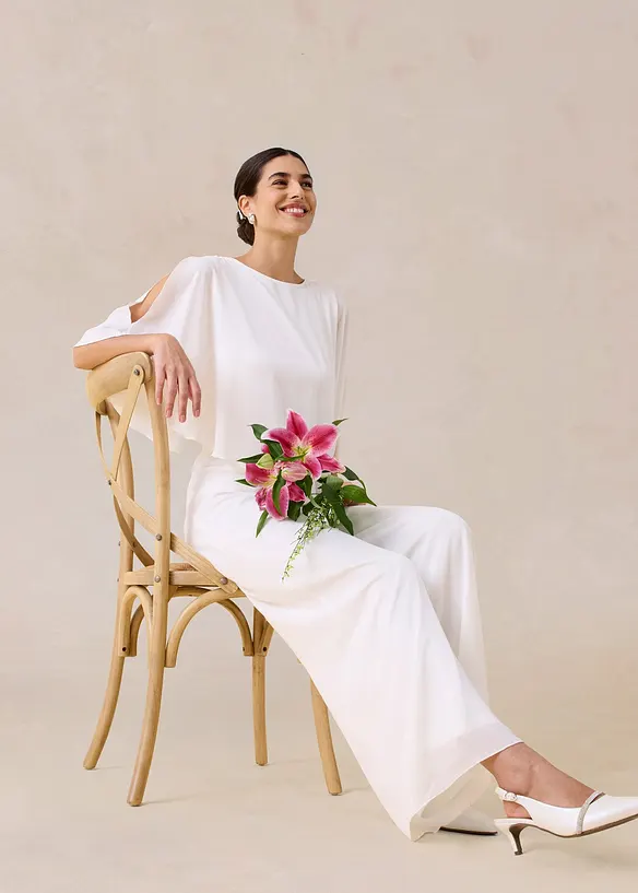 Jumpsuit av fin chiffon, bonprix