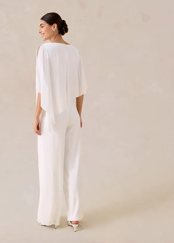 Jumpsuit av fin chiffon, bonprix