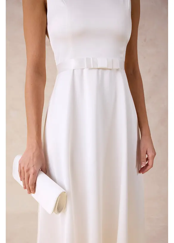 Etuikjole i blank sateng, bonprix