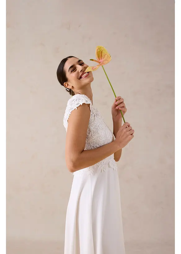 Brudekjole med blonder, bonprix