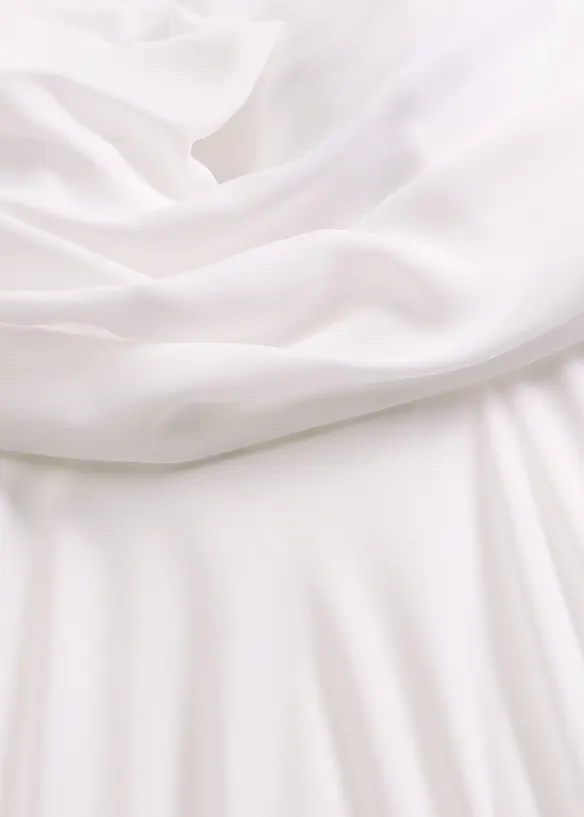 Brudekjole i lett chiffon med drapering, bonprix