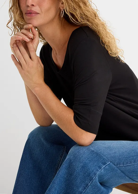 Topp i myk viskosemiks, bonprix