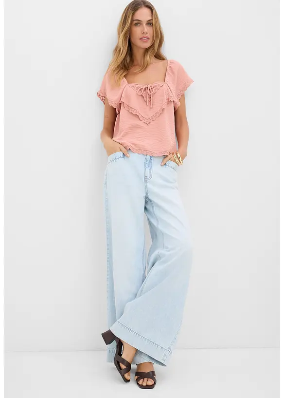 Wide Leg-jeans High Waist, bonprix