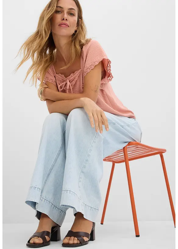 Wide Leg-jeans High Waist, bonprix