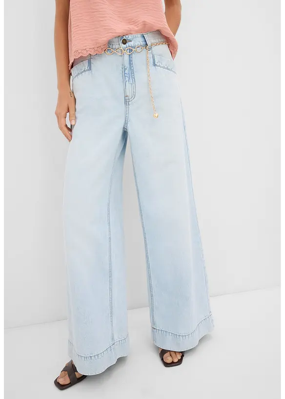 Wide Leg-jeans High Waist, bonprix