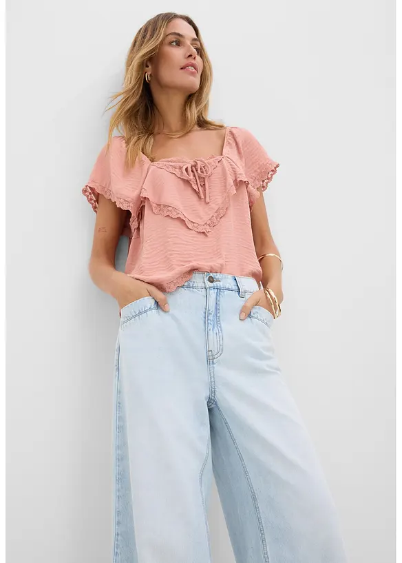 Wide Leg-jeans High Waist, bonprix