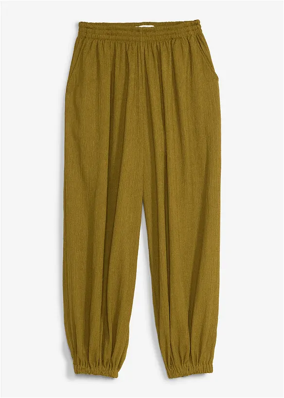 Haremsbukse av strukturert krepp, bonprix