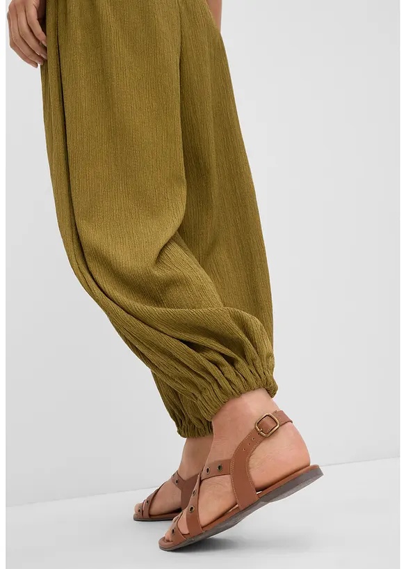 Haremsbukse av strukturert krepp, bonprix