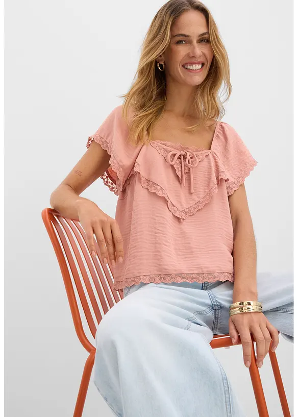 Bluse i lett krepp, bonprix