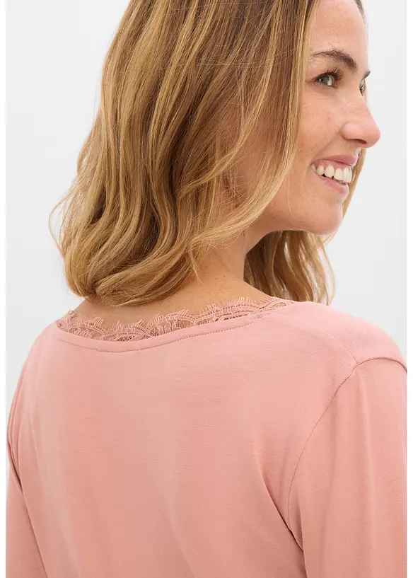 Langermet topp av myk viskosemiks, bonprix