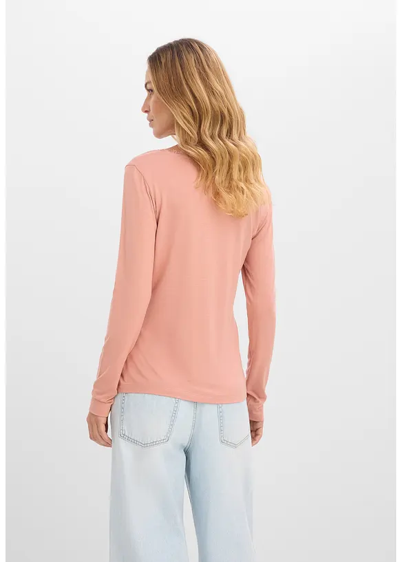 Langermet topp av myk viskosemiks, bonprix