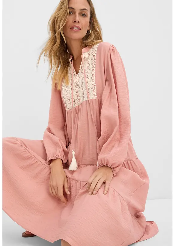 Midikjole i myk viskosemiks, bonprix