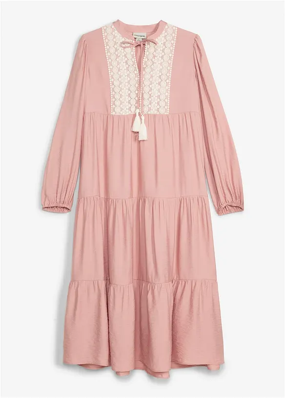 Midikjole i myk viskosemiks, bonprix