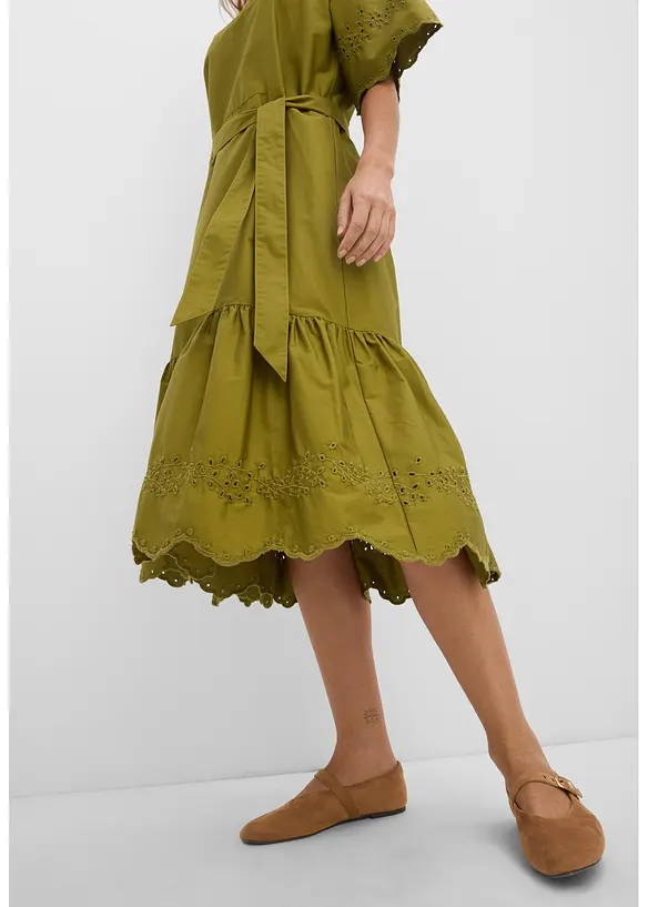 Midikjole av 100% bomull, bonprix