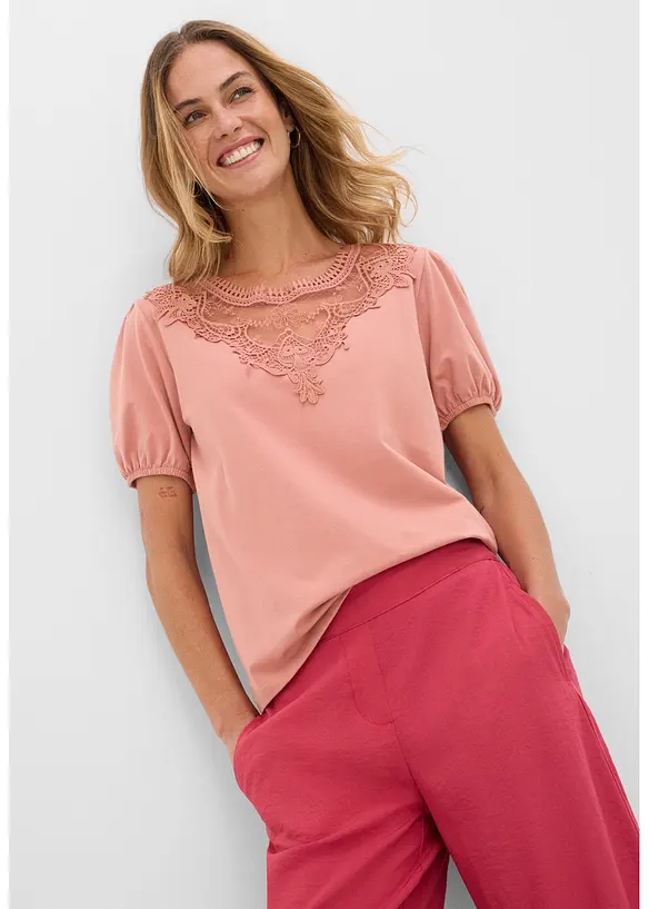 Topp av elastisk bomull, bonprix