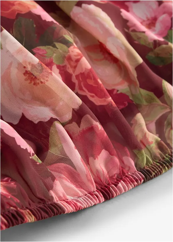 Bluse med ballongkant nede, bonprix