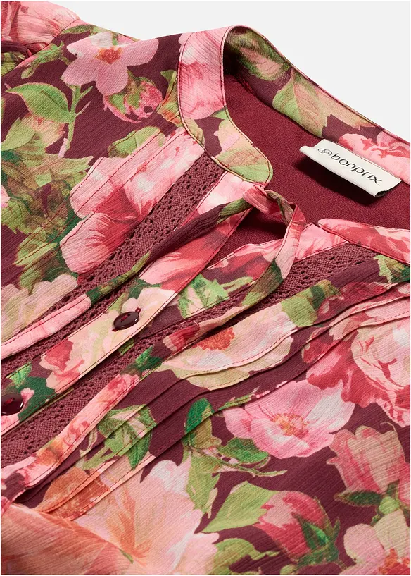 Tunikakjole med blonde, bonprix