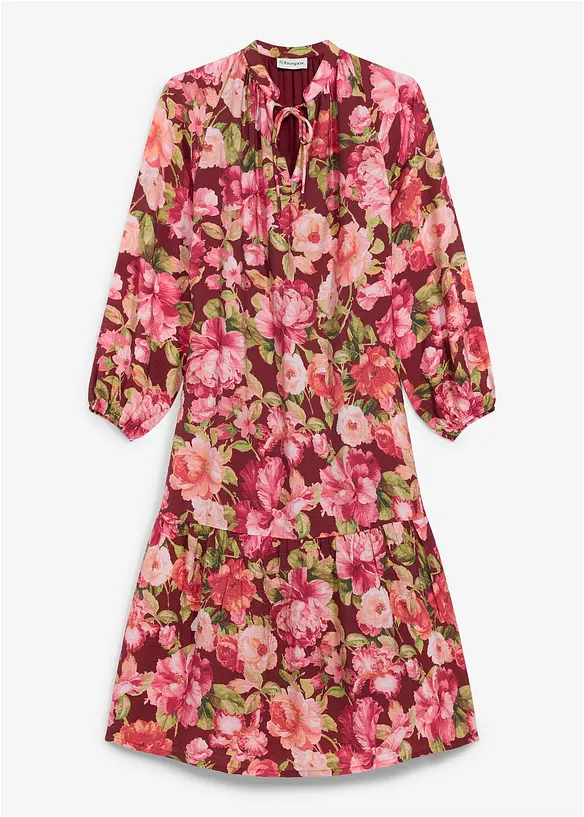 Midikjole i lett viskosemiks, bonprix