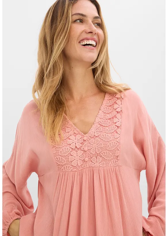 Tunikabluse av fin viskose, bonprix