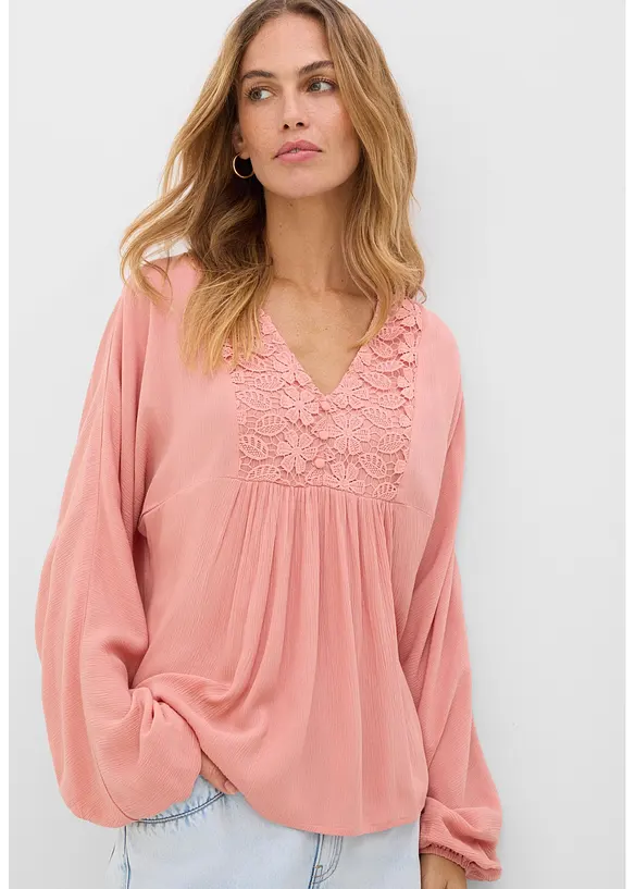 Tunikabluse av fin viskose, bonprix