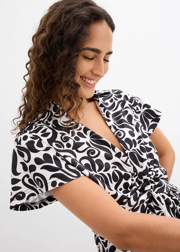 Minikjole med dyp utringning, bonprix