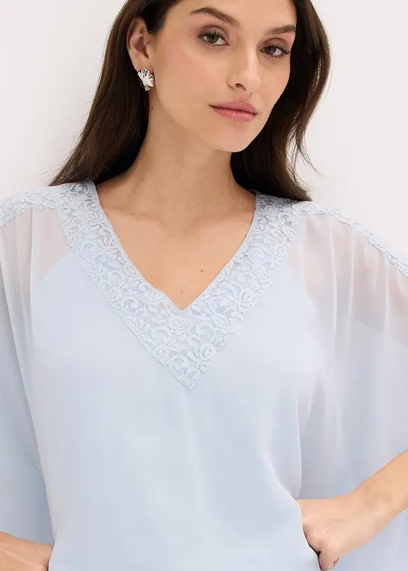 Tunika med blondeinnfelling, bonprix