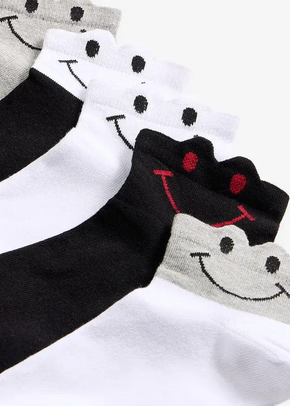 Ankelsokker med &oslash;kologisk bomull (5-pack), bonprix