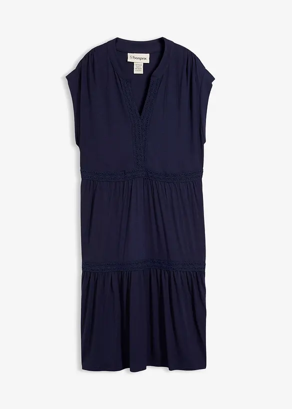 Tunikakjole i myk viskosemiks, bonprix