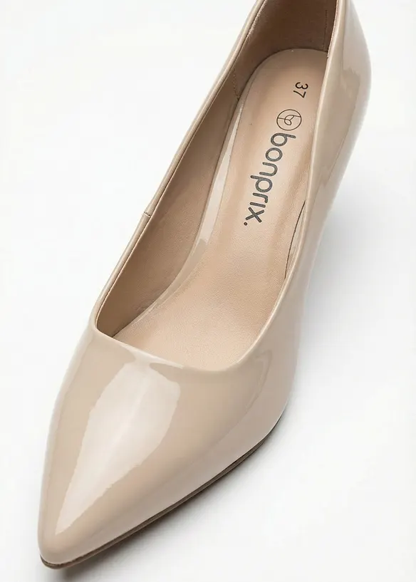 Pumps i lakk-look, bonprix