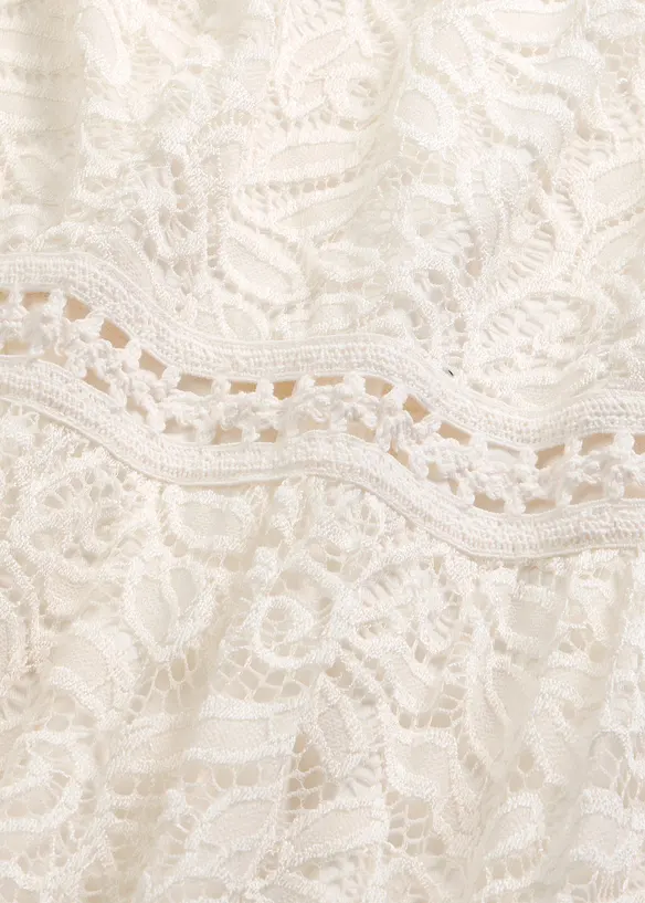 Jerseykjole med heklet innfelling i midjen, bonprix