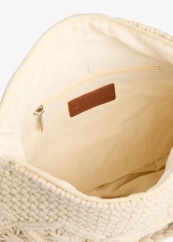 Skulderveske i makram&eacute; stil, bonprix