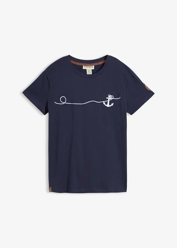T-skjorte med broderi, bonprix