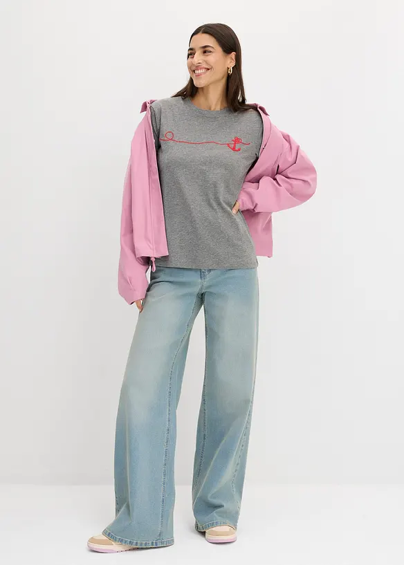 T-skjorte med broderi, bonprix