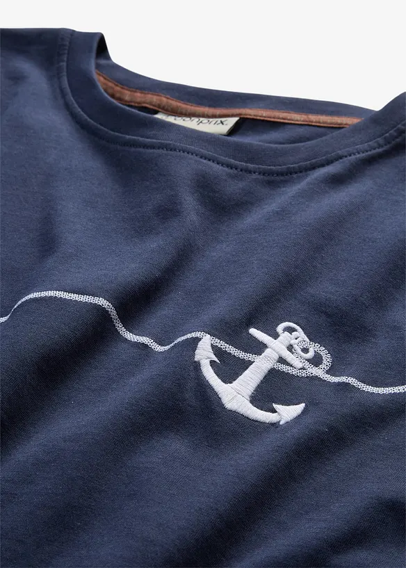 T-skjorte med broderi, bonprix