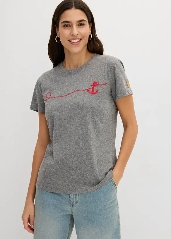 T-skjorte med broderi, bonprix