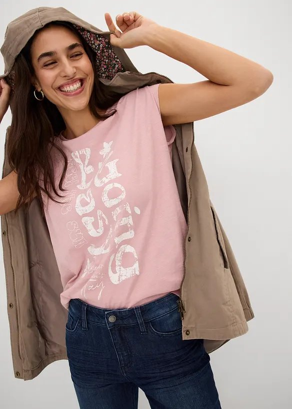 Lang topp i 100% &oslash;kologisk bomull, bonprix