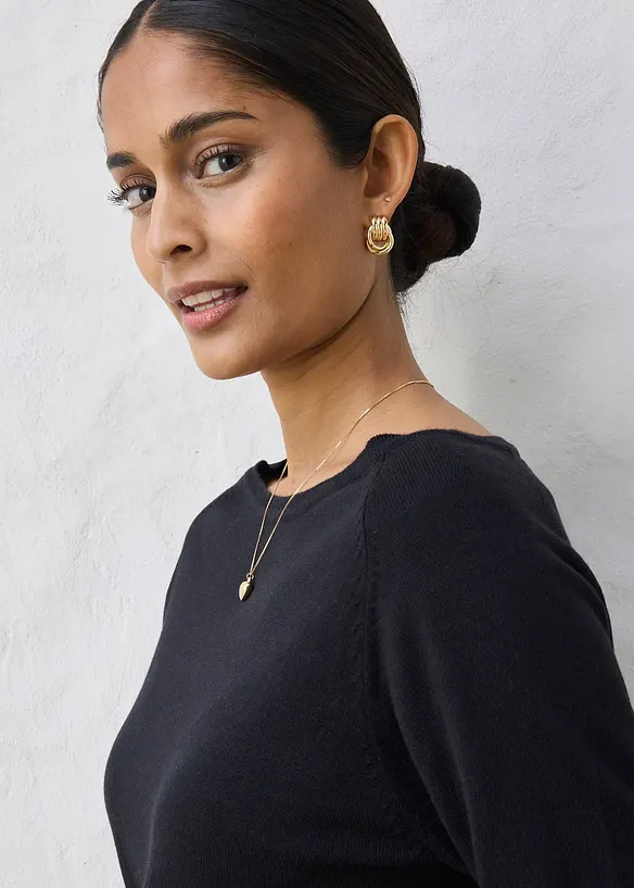 Genser med silke, bonprix