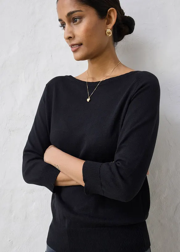 Genser med silke, bonprix