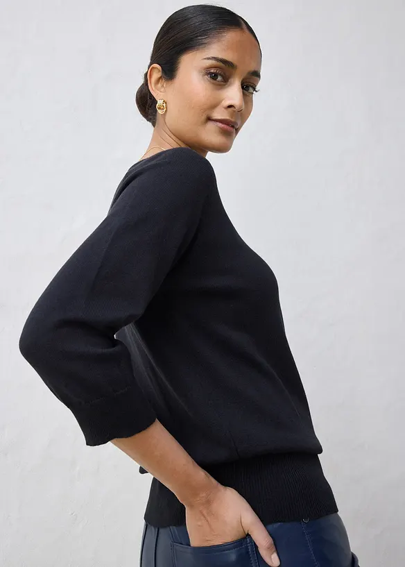 Genser med silke, bonprix