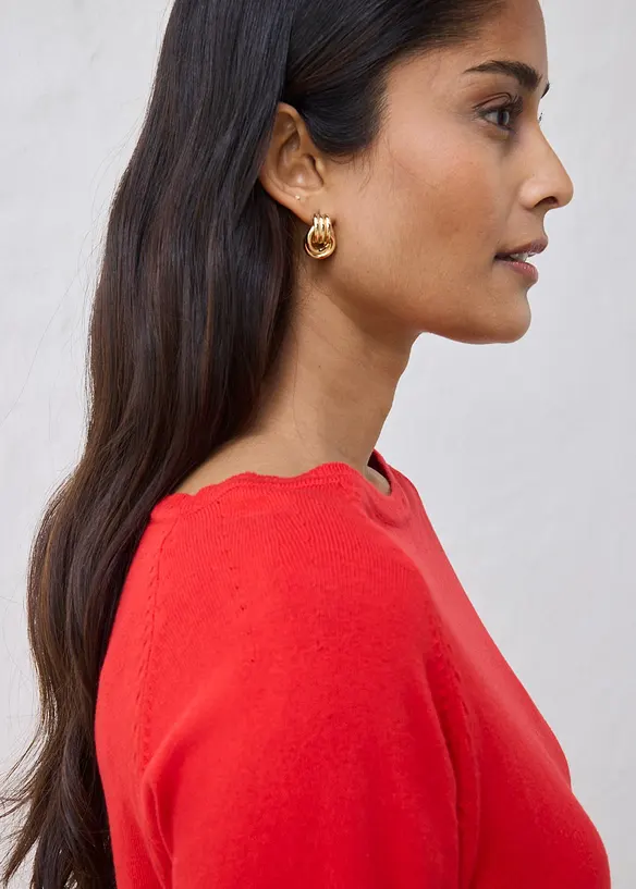 Genser med silke, bonprix