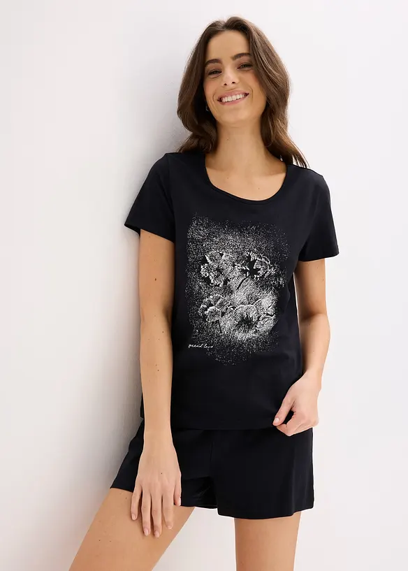 Kort pyjamas av 100% bomull, bonprix