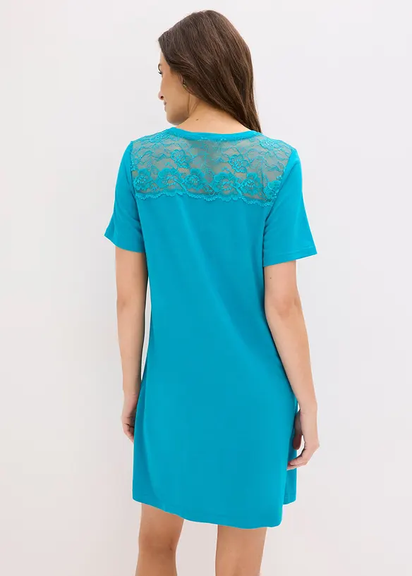 Kort nattkjole i myk viskosemiks, bonprix